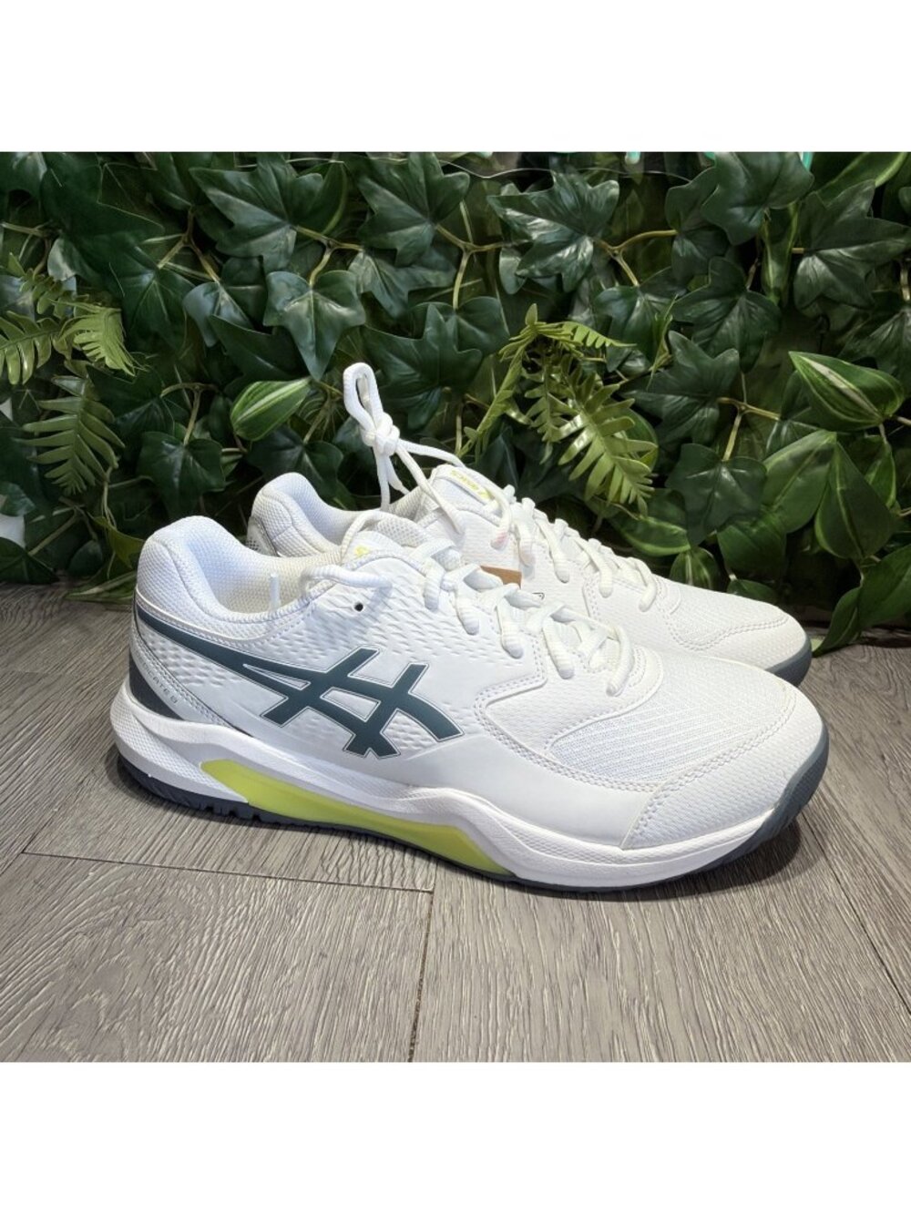 Asics Gel-Dedicate 8 Wide White Ironclad 1041A410-108 Men's Size 9